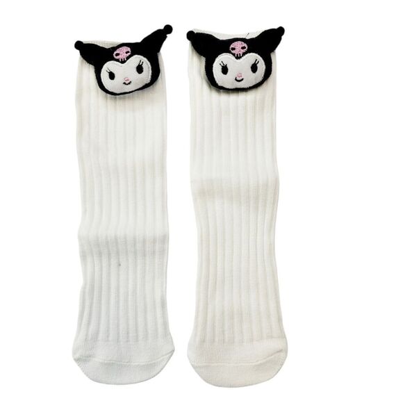 2/$20 Brand New Black/White Kuromi Socks Kids - Picture 1 of 6